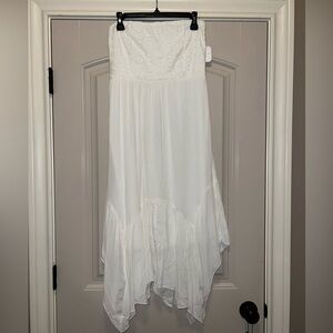 Altar'd State White Strapless Maxi Skirt